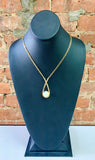 Vince Camuto Gold Tone Twist Pearl Pendant Necklace